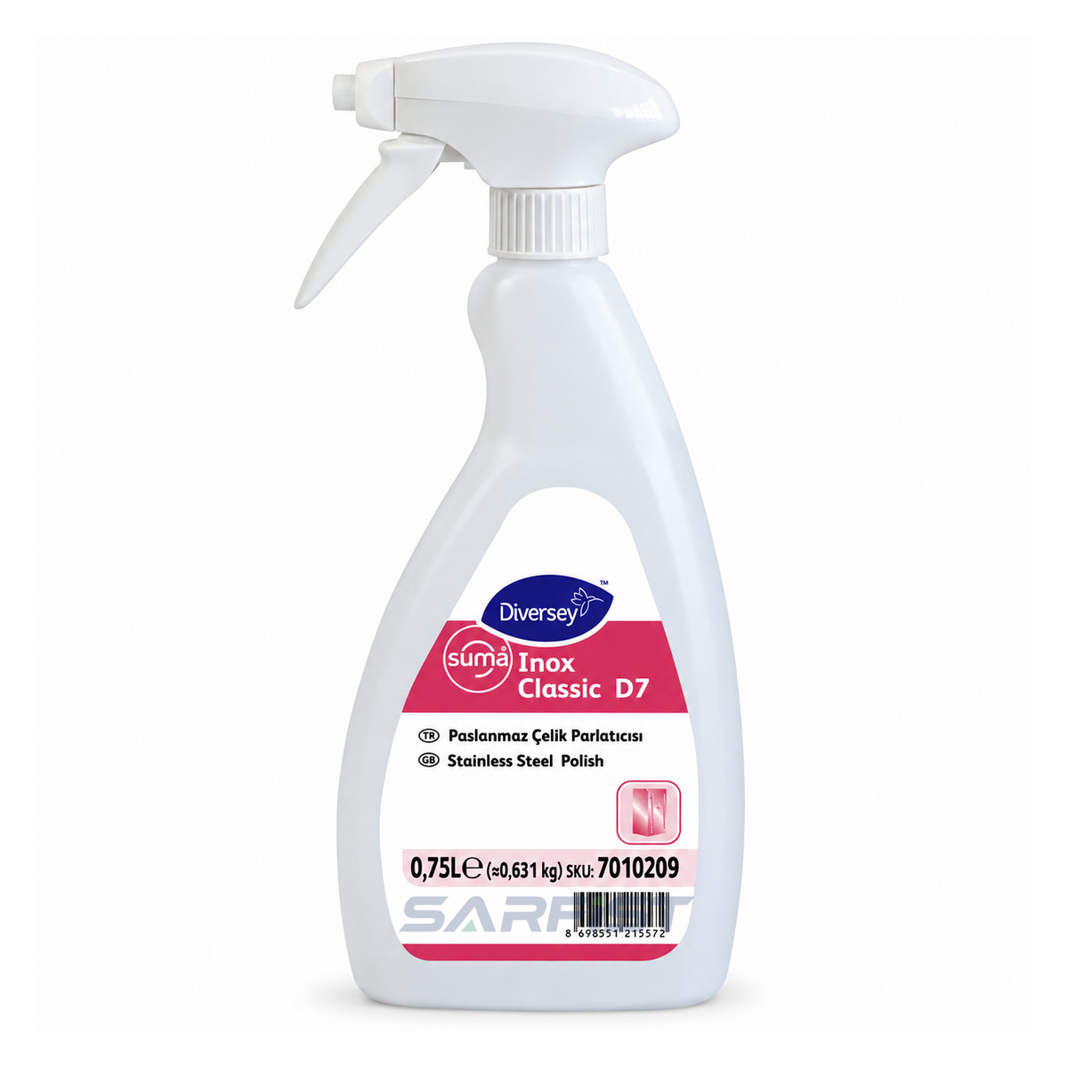 Diversey Suma Inox Classic D7 Paslanmaz Çelik Parlatıcısı 0.75 Lt