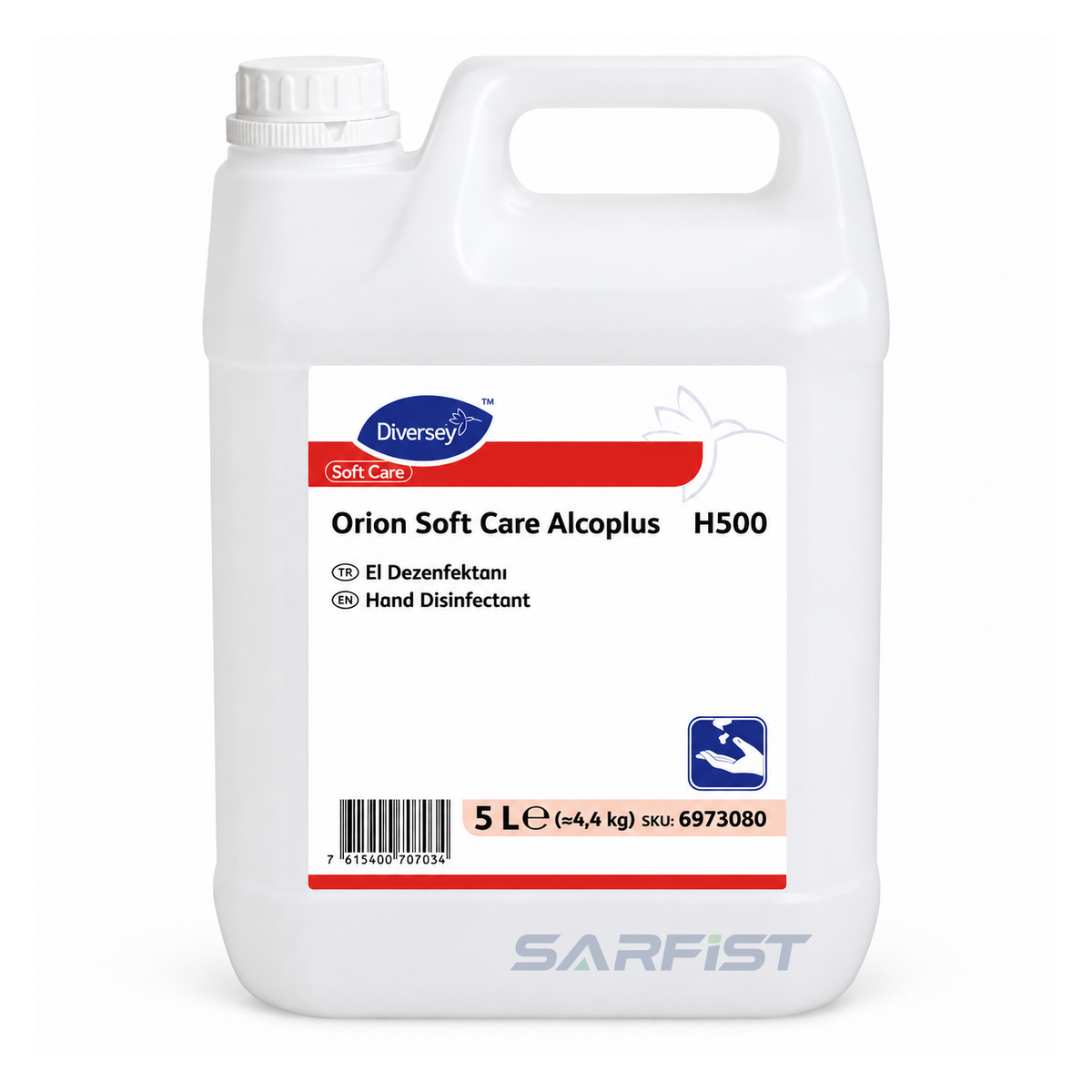 Diversey Soft Care Orion Alcoplus H500 El Dezenfektanı 5L
