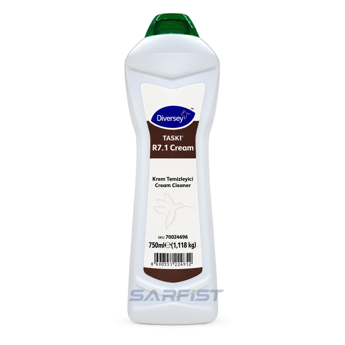 Diversey Taskı R7.1 Banyo ve Mutfak Için Amonyaklı Krem Temizleyici 750 ml