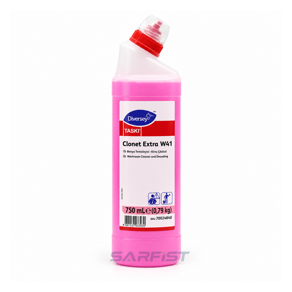 Diversey Taski Clonet Extra W41 Banyo Temizleyici Kireç Çözücü 750ml